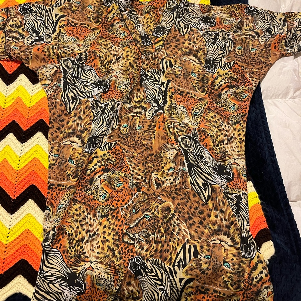 Animal print caftan